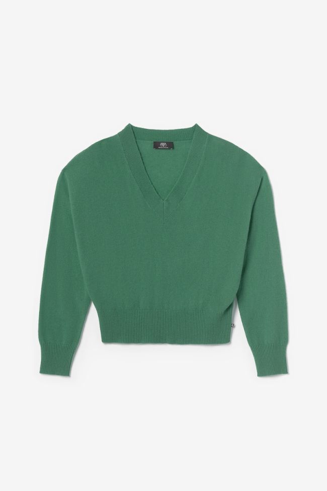Pine green Martie jumper with cashmere blend