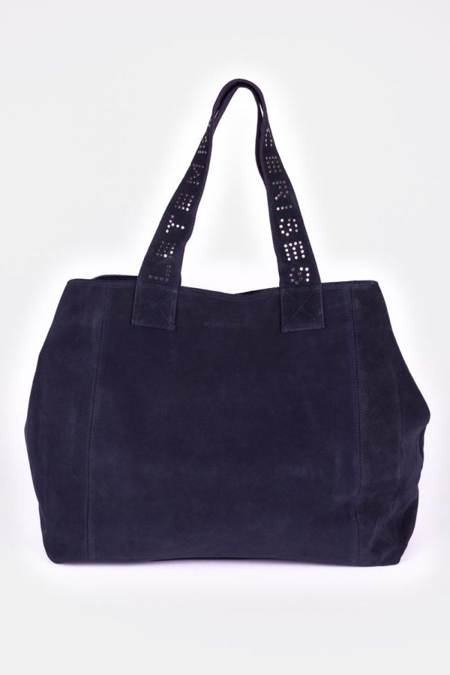 Micky bag in midnight blue suede leather