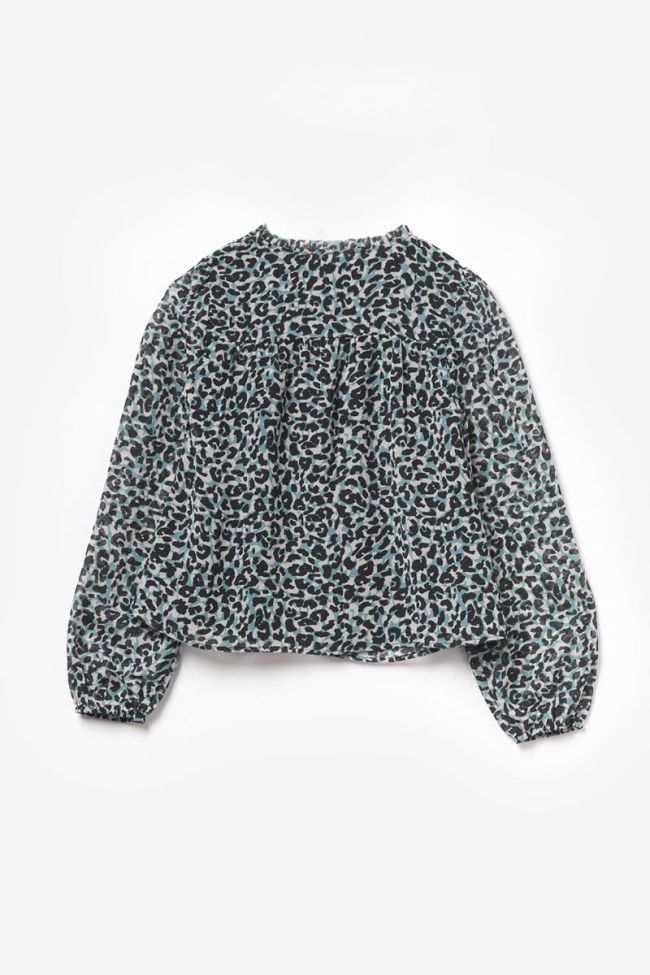 Blue leopard Nolangi blouse