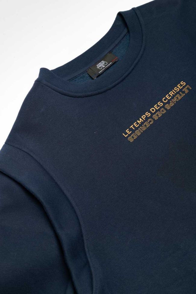 Printed navy blue Valegi sweatshirt