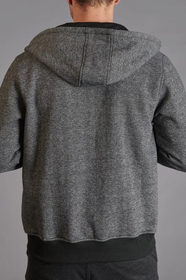 Dual material black and grey Mestre hoodie