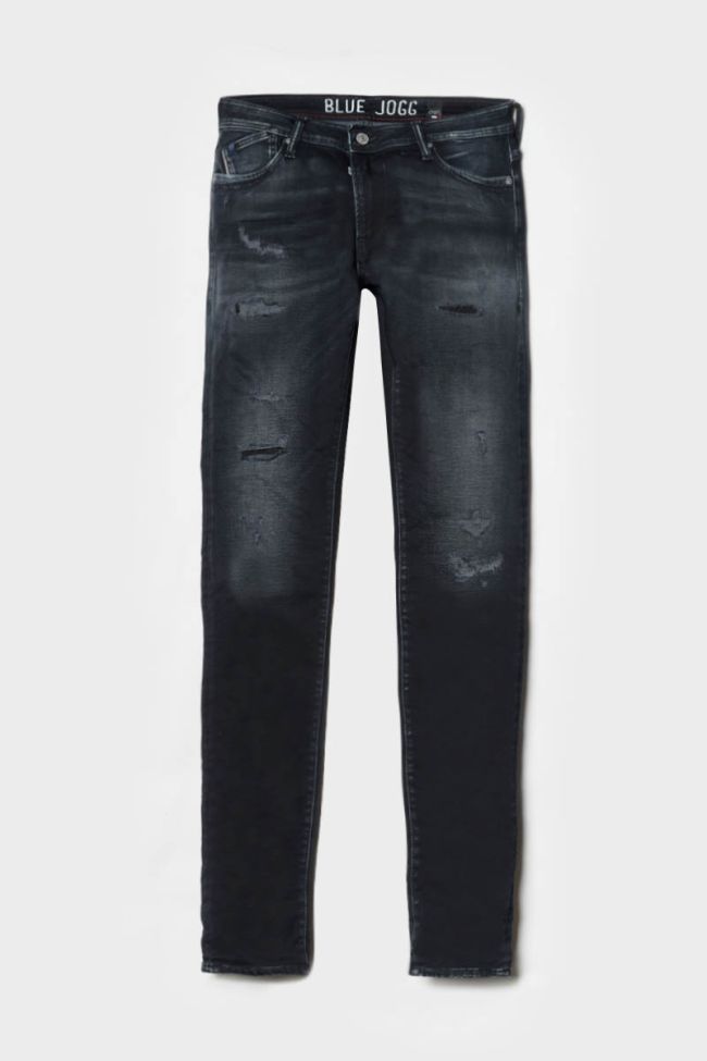 Jogg 700/11 adjusted jeans destroy bleu-noir N°1
