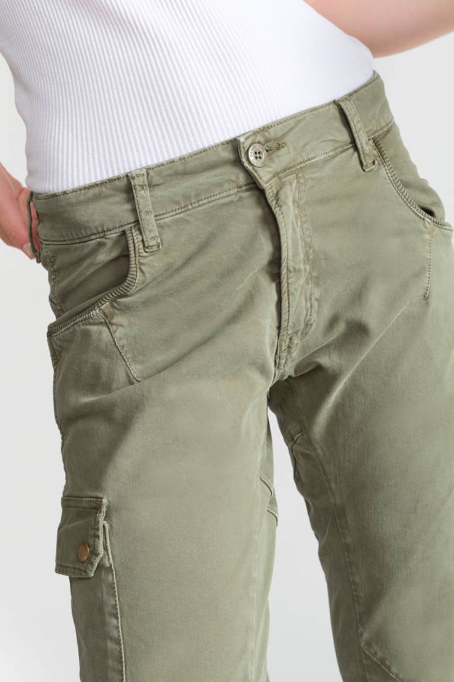Khaki 7/8 Rivera cargo trousers