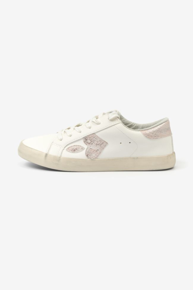 Austin sneakers with pink beige python pattern