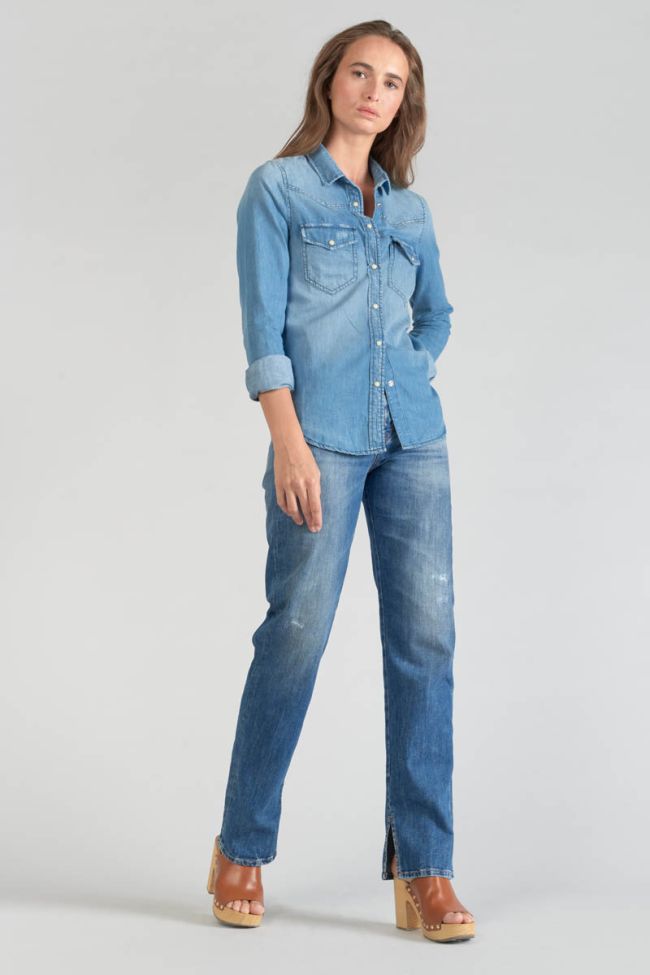 Chemise en jeans Juanita bleu clair