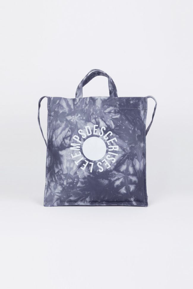Shopping bag Lina tie and dye blue grey