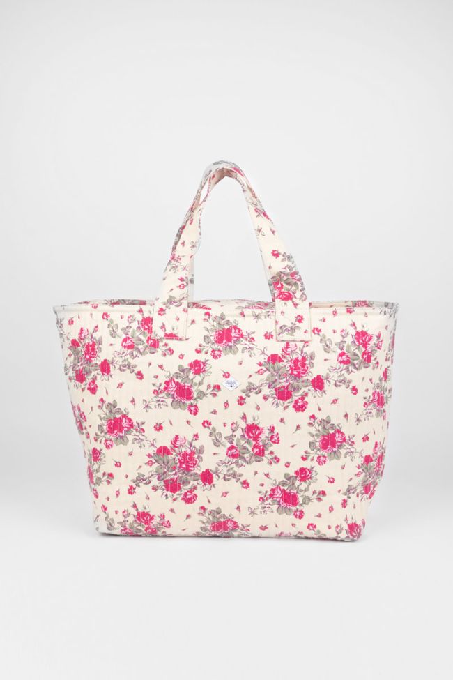 Micky tote bag with pink floral pattern