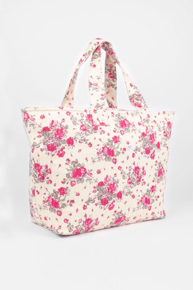 Micky tote bag with pink floral pattern