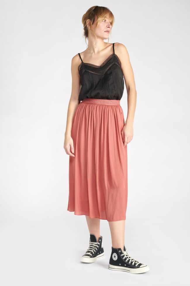 Long terracotta Trop skirt