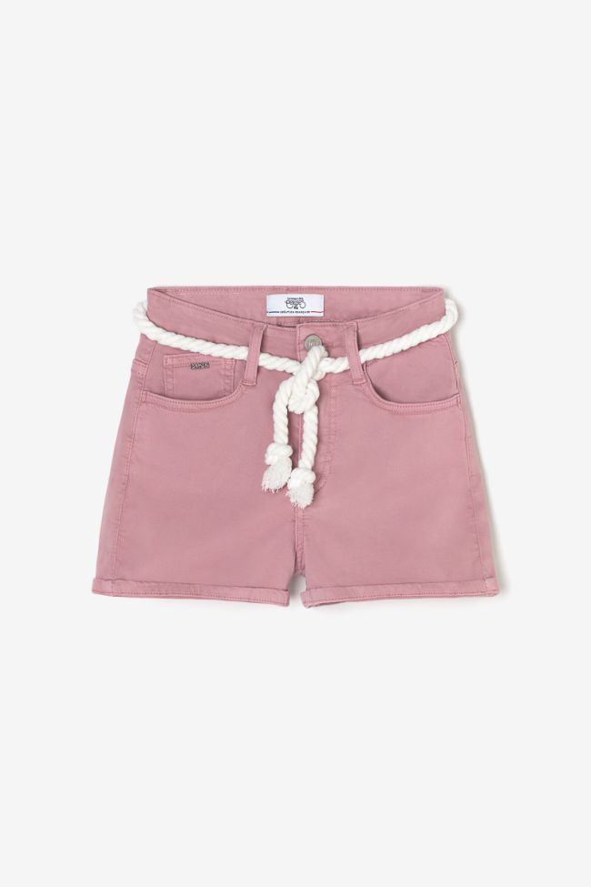 Powder pink Tiko high-waisted shorts