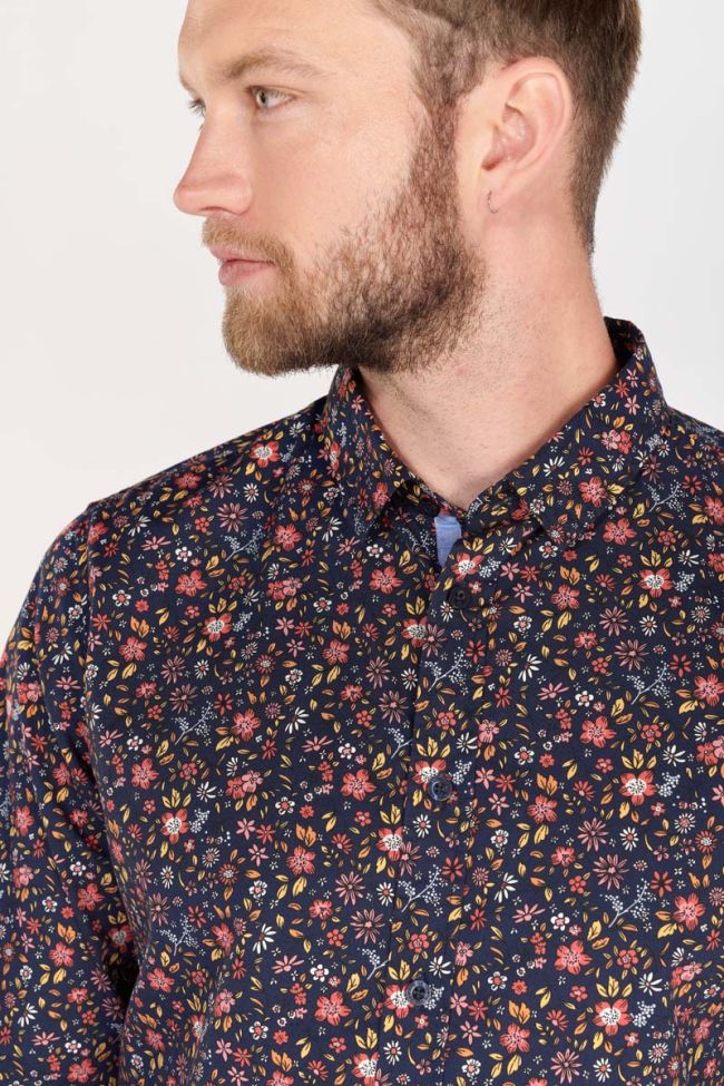 Navy flower print Lukal shirt