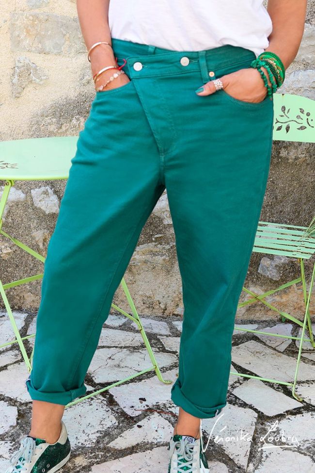 Mary boyfit by Véronika Loubry emerald green jeans
