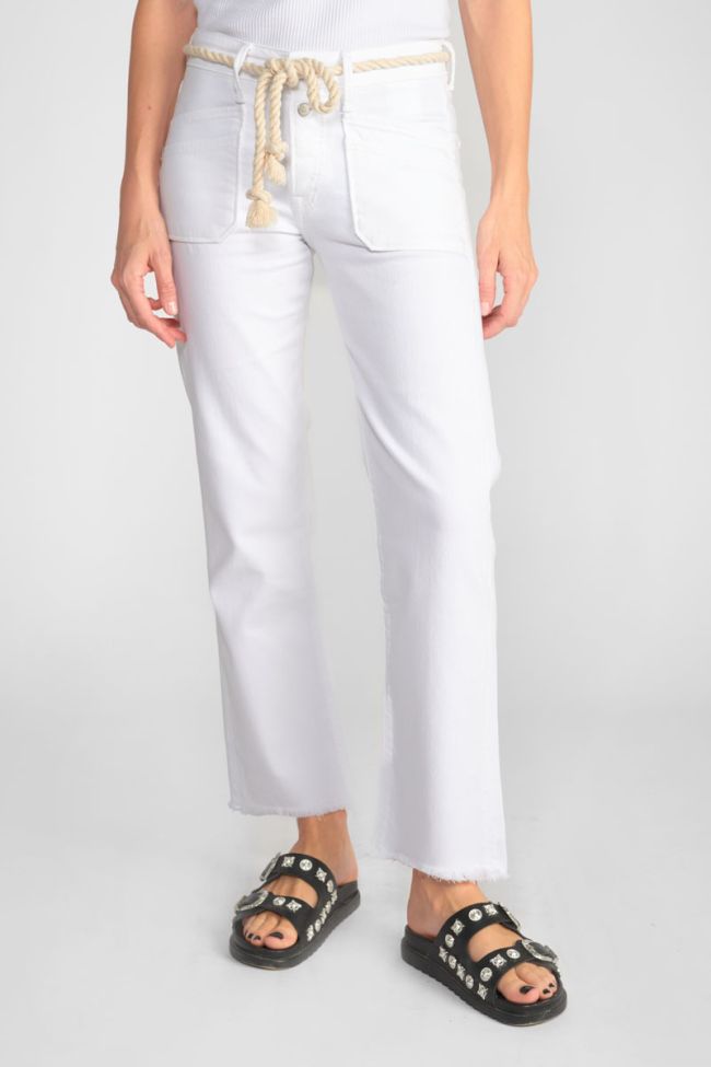 Pricilia taille haute 7/8ème jeans blanc