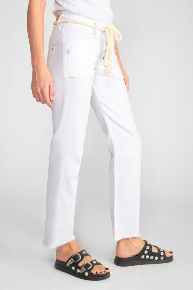 Pricilia high waist 7/8th jeans white