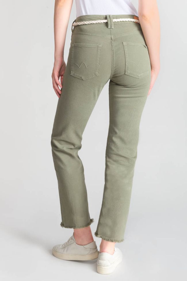 Pricilia high waist 7/8th jeans khaki