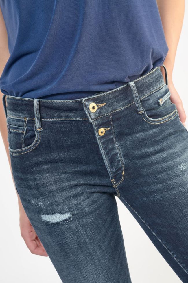 Visby pulp slim high waist 7/8th jeans destroy blue N°1