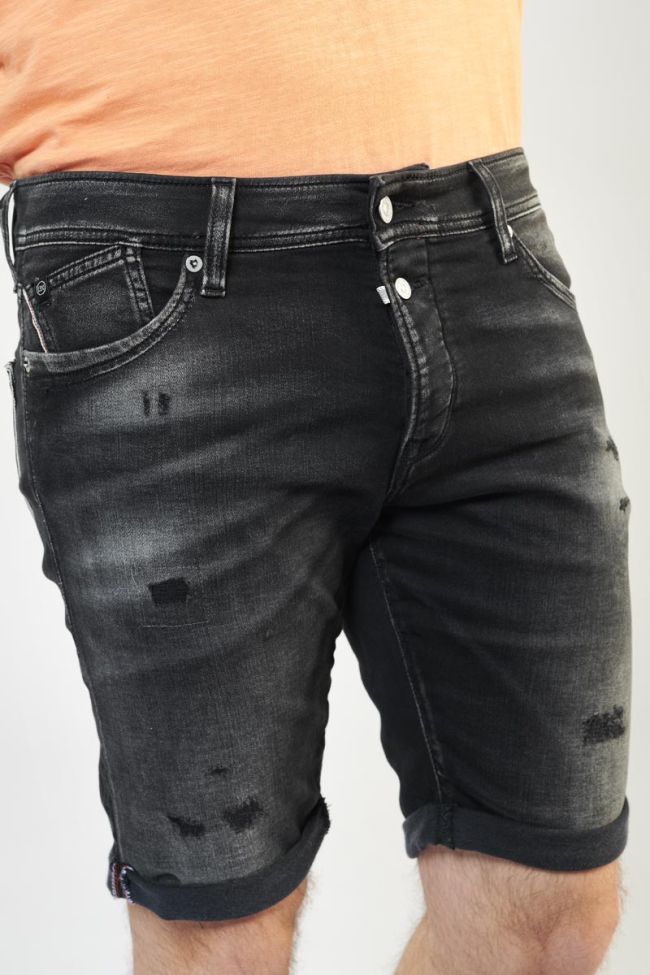 Distressed faded black Jogg If Bermuda shorts
