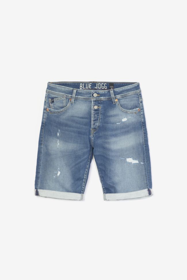 Distressed faded light blue Jogg If Bermuda shorts