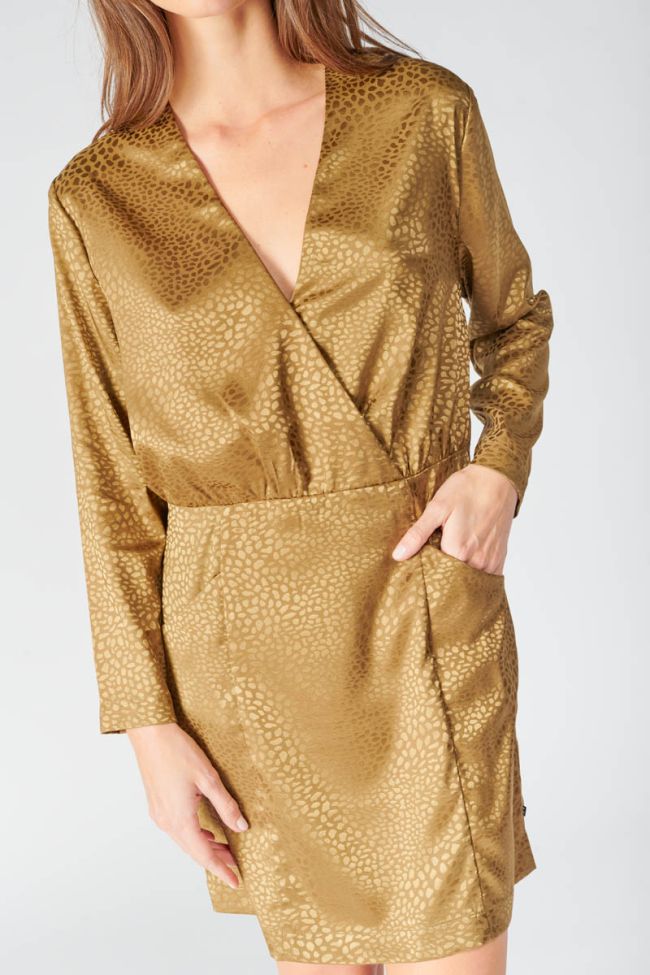Gold jacquard Baz dress