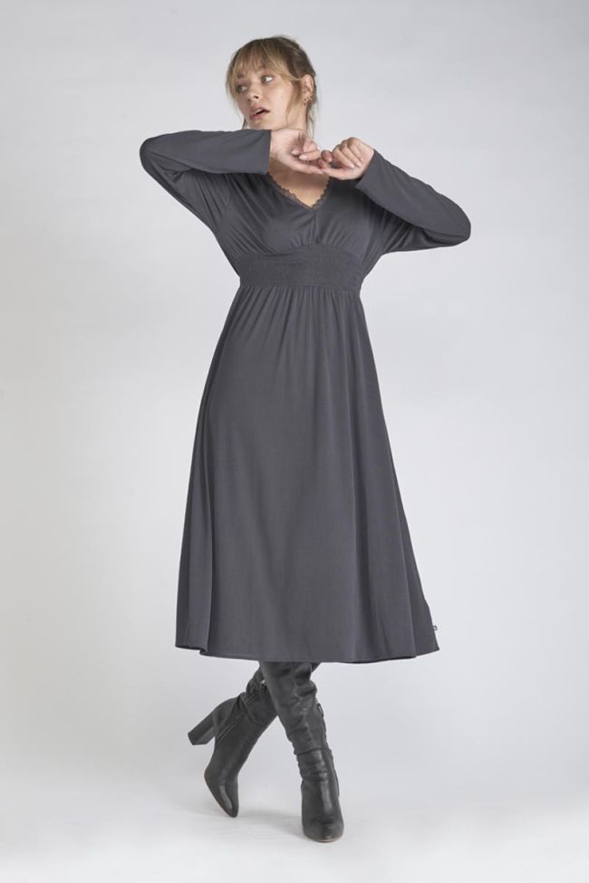 Charcoal grey Chanan maxi dress