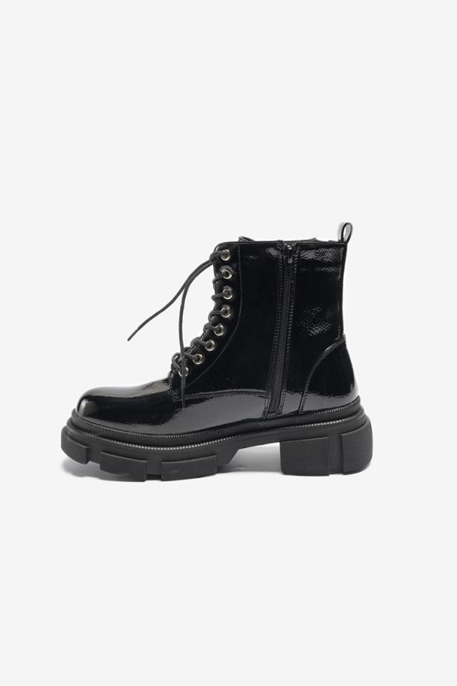 Patent black Erin ankle boots