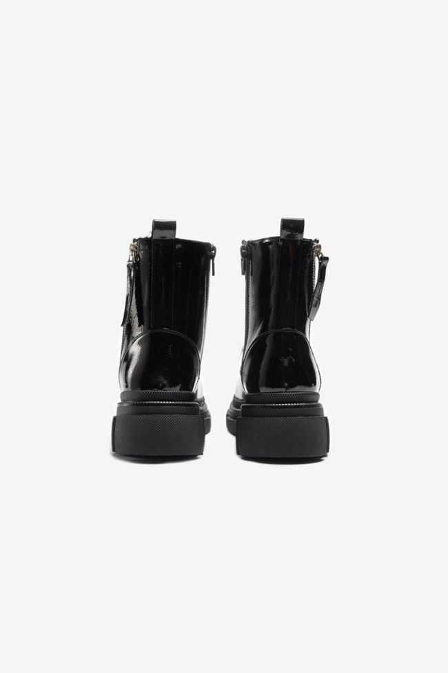 Patent black Erin ankle boots