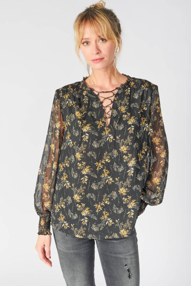 Black floral Ioshi blouse
