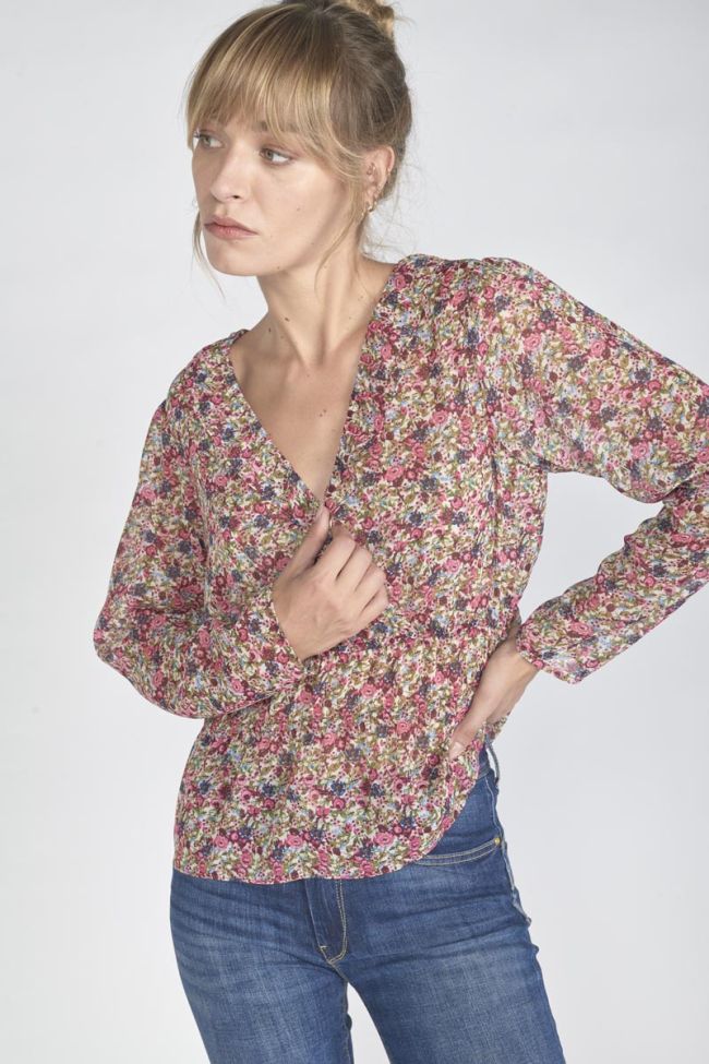 Pink floral Magda blouse