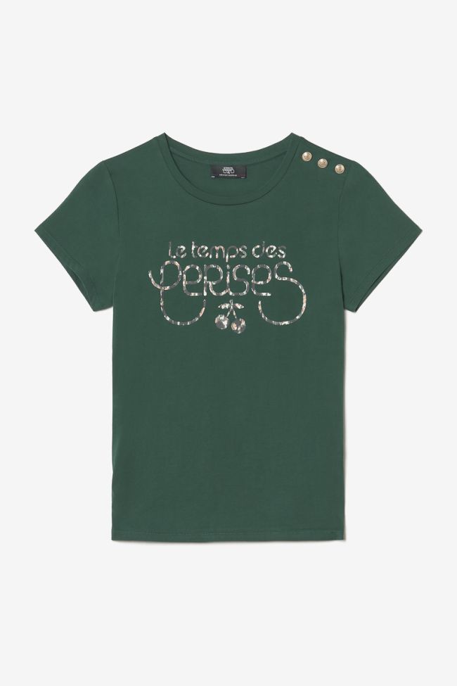 Pine green printed Oulia t-shirt
