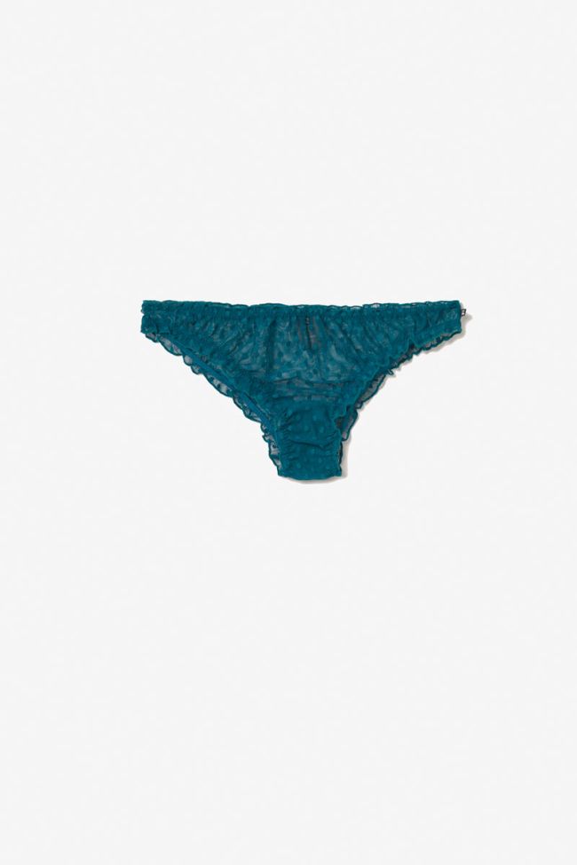 Pack of 2 pairs of Passion black and blue lace briefs