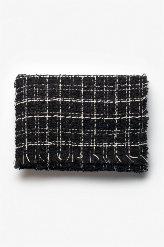 Black checked Rhone scarf