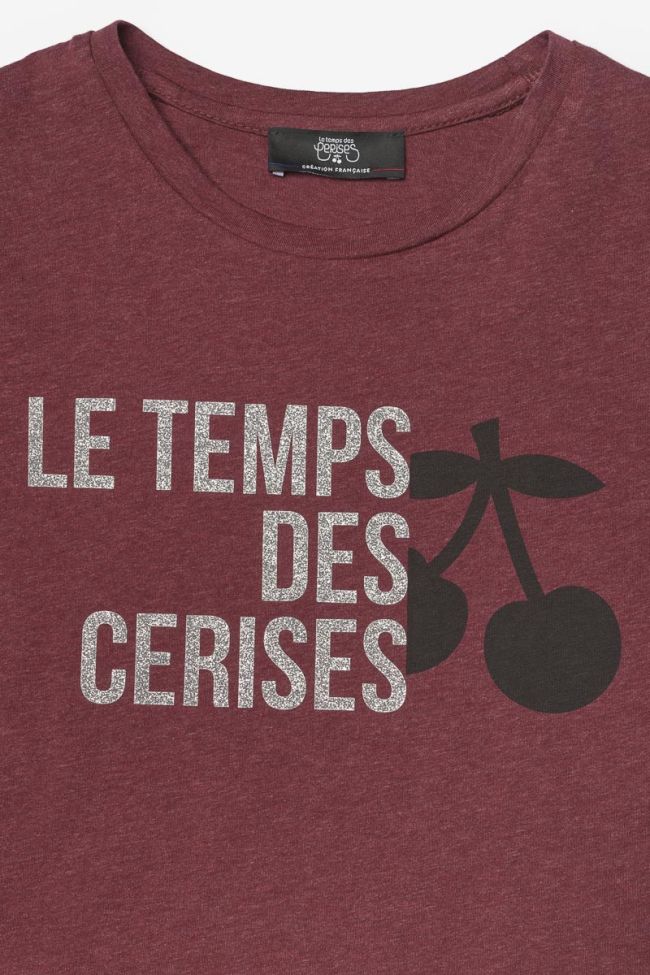 Printed burgundy Nastiagi t-shirt