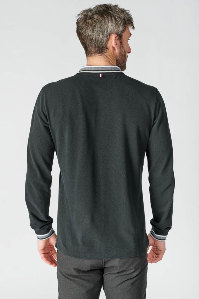 Black long-sleeved Gilor polo shirt