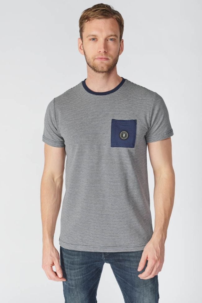 Grey striped Loxel t-shirt