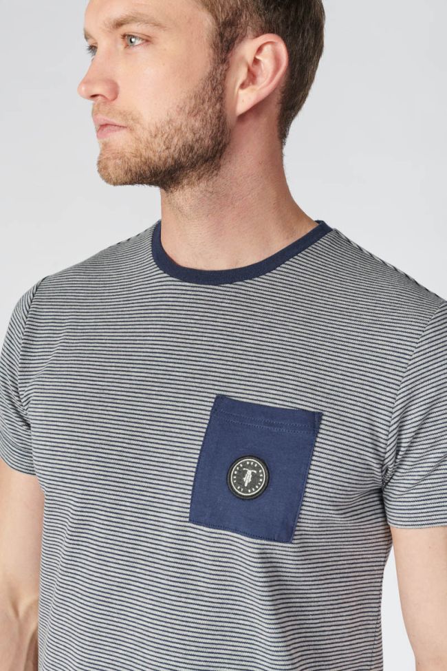 Grey striped Loxel t-shirt