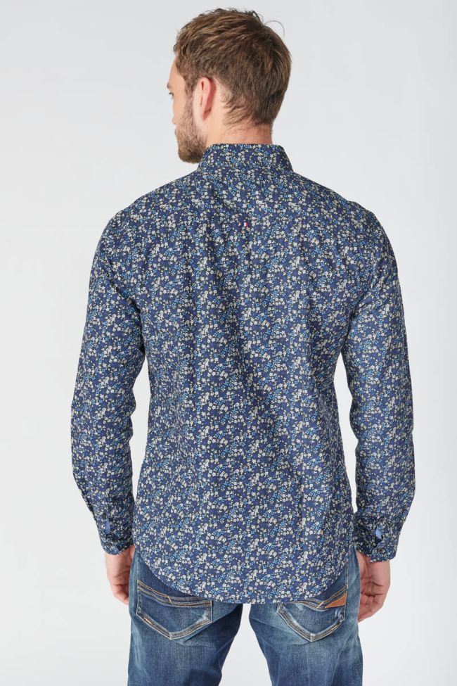 Navy blue floral Paster shirt