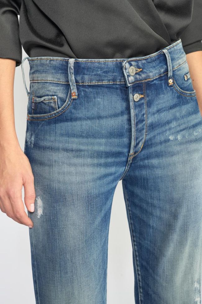 Basic 400/18 mom high waist 7/8th jeans destroy vintage blue N°3