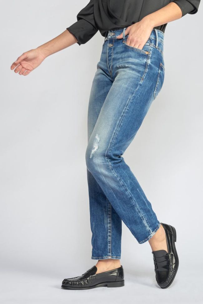 Basic 400/18 mom high waist 7/8th jeans destroy vintage blue N°3
