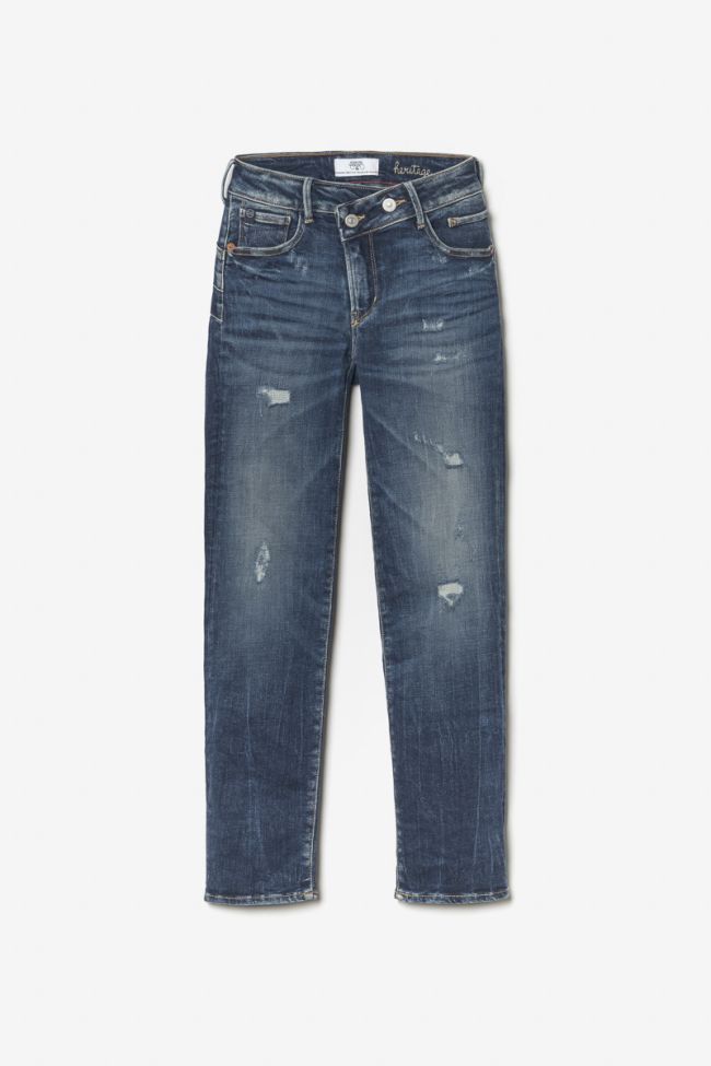 Zep pulp regular high waist 7/8th jeans destroy blue N°2