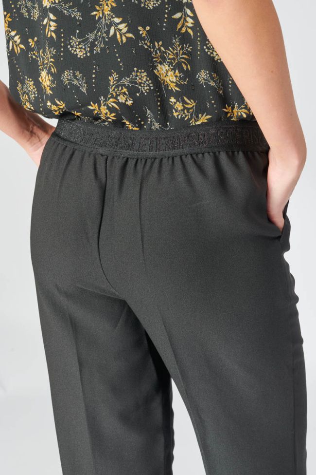 Black Rosaly trousers with slits