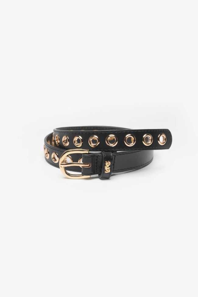 Black leather Taouna belt