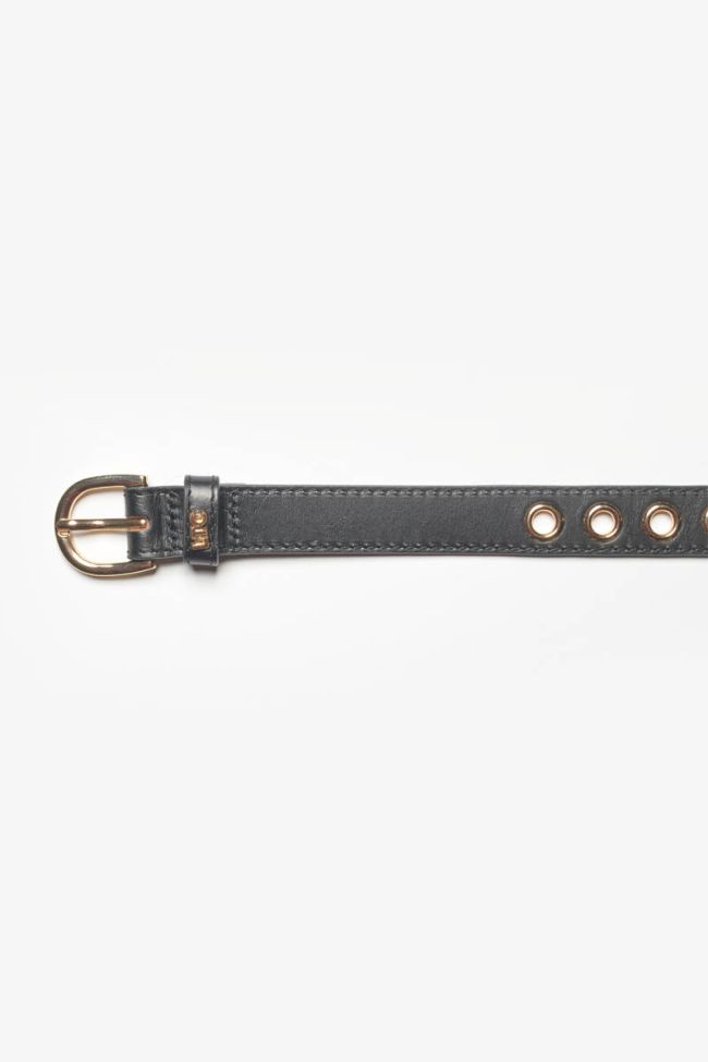 Black leather Taouna belt