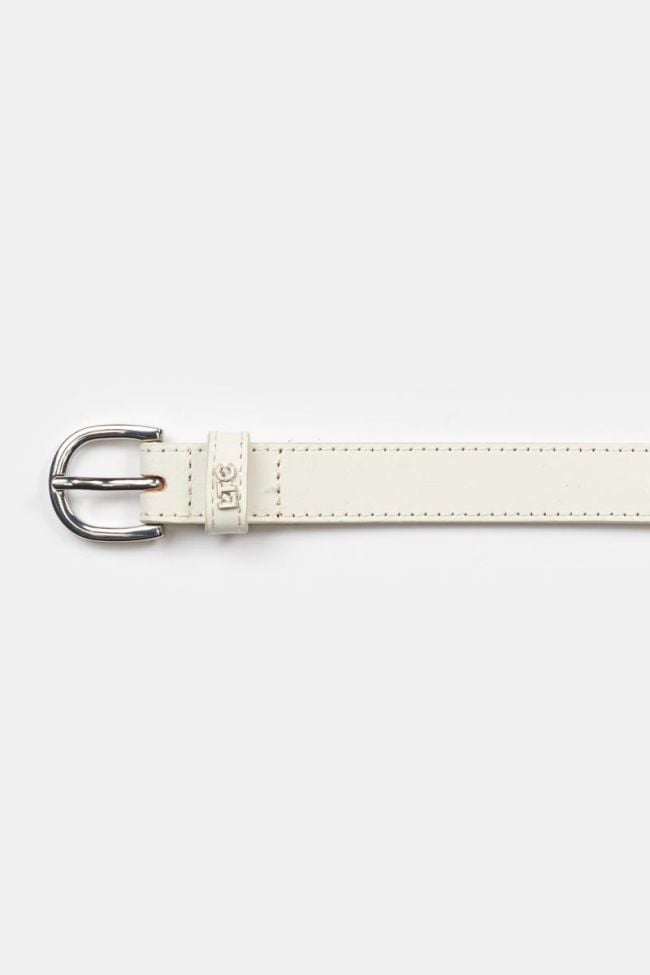 White leather Taouna belt