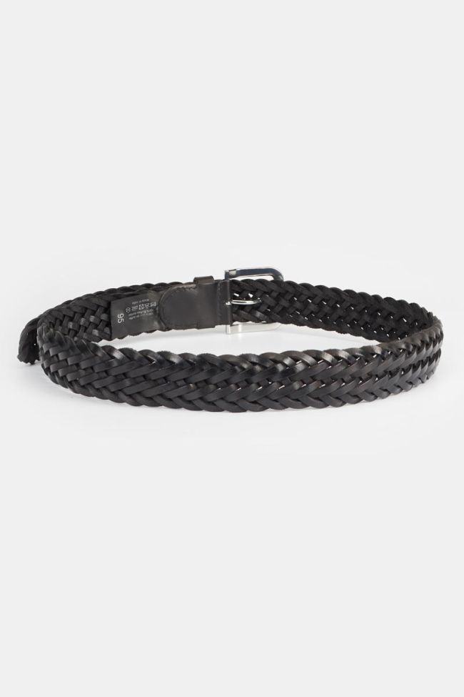 Black woven leather Brazol belt