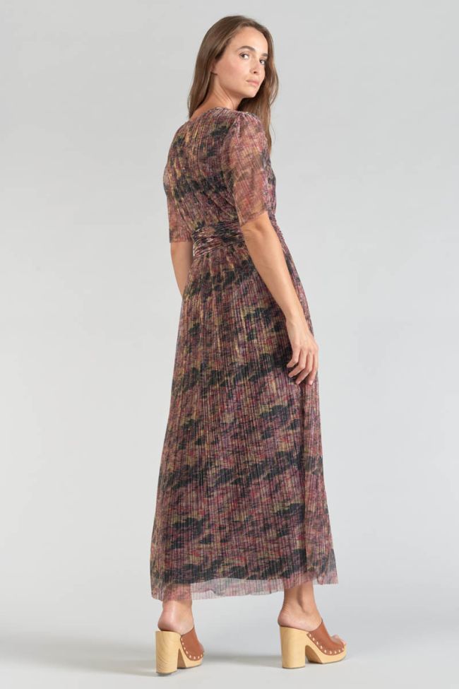 Iridescent printed Amiel maxi dress