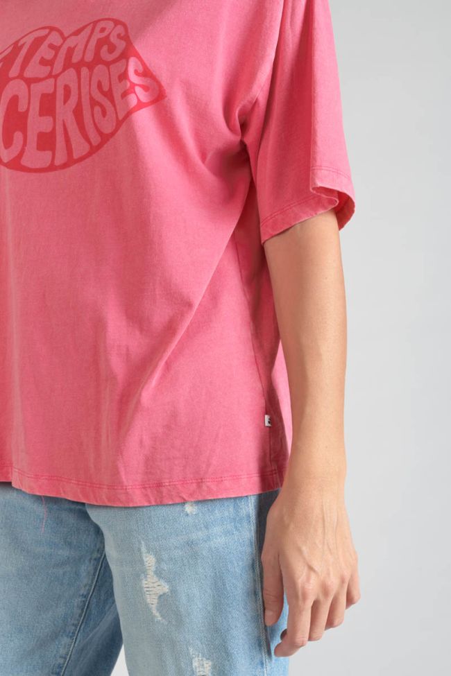 T-shirt Cassio rose délavé