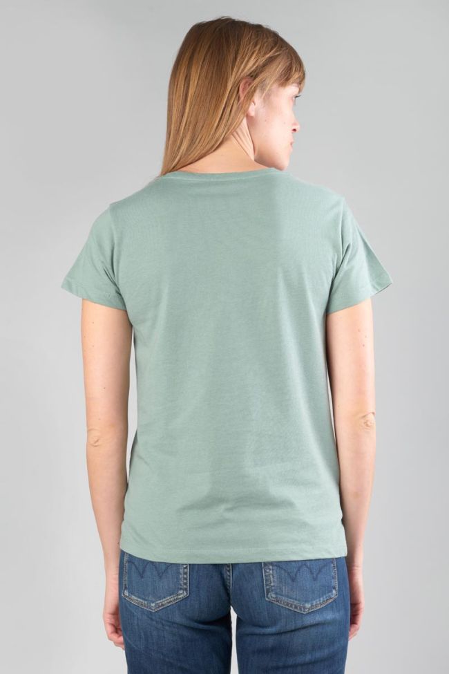 Printed sage green Gracy t-shirt