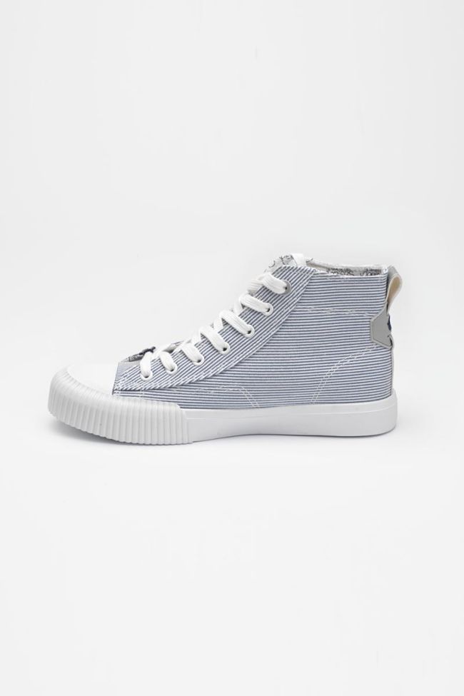 Striped Harlo high-top trainers