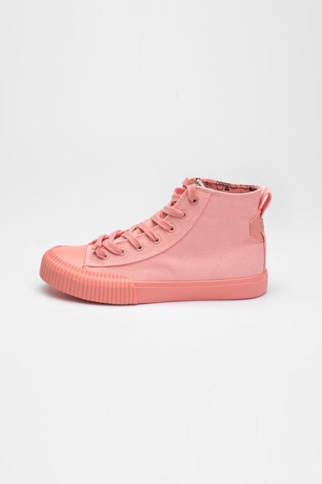 Pink Harlo high-top trainers