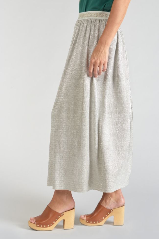 Long silver-coloured Latoba skirt